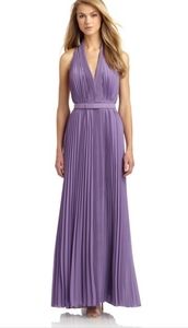 Halston Heritage Violet Halter pleated gown. Elegant and classic.
